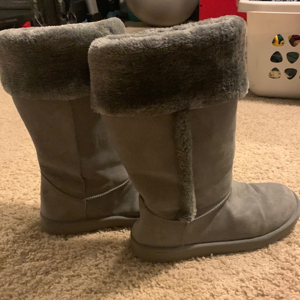 Grey boots!